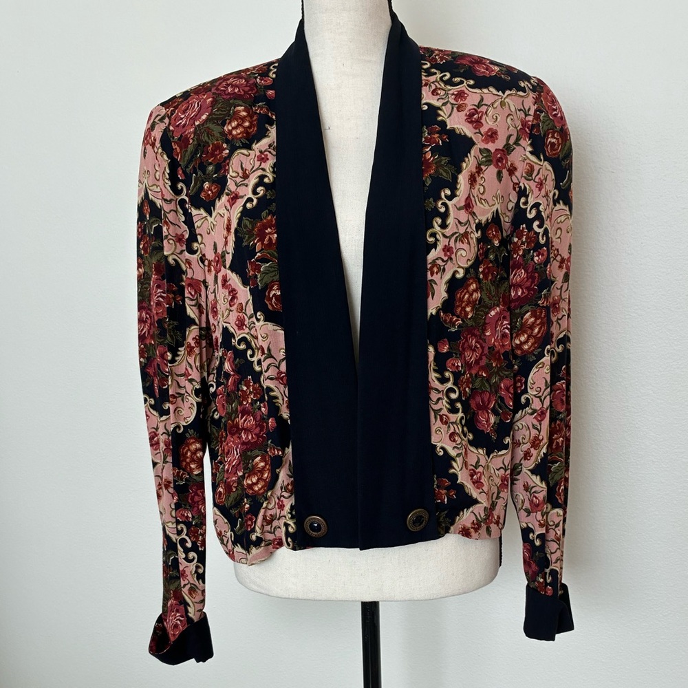 Vintage 80s Casual Corner Open Front Blazer